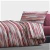 Riad Arredo Set Copripiumino 100% Cotone Morbido Mano Delicata - Parure Sacco Piumino con Federe Made in Italy (Swing Burgundy,Singolo 150x250 cm + 1 Federa 52x82)