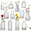 WUSUPU Mini Vaso Vetro per Matrimonio,12 Vintage Vaso Fiori Vetro,Vasi in Vetros Mini Vaso Trasparente per Composizioni Floreali,Centrotavola per Matrimoni, Decorazioni per la Casa e le Feste