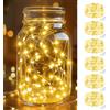 Btfarm 6 pezzi LED catena luminosa con batteria piccola, 2M 20LED mini catena luminosa a batteria, impermeabile catena luminosa con filo a bottone per Natale, matrimonio, festa, decorazione interna