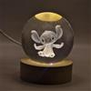 PixelLumens Sfera di Cristallo 3D Lampada Notturna Alieno Blu Esperimento 626 - Luce Decorativa Incisa al Laser K9 - Base in Legno Naturale - Idea Regalo Creativa per Bambini e Ragazze - USB (Alieno 626)