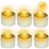 Vaileal 6 lumini solari impermeabili, candele solari fiamme tremolanti, adatte per feste in giardino all'aperto, matrimoni, decorazioni vacanze