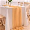 Ardjxue Runner da Tavolo Chiffon Champagne 75 x 300 cm Elegante Runner Tavola Primavera Moderno Lavabili Tovaglia Decorazione per Matrimoni Festa Matrimoni Festività Compleanno Baby Shower
