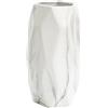 JUZAI 20 CM Vaso Fiori Bianco Marmo Ceramica per Pampas, Vaso Cilindrico Decorativo da Interno Design Moderno Elegante Classici