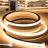 BRIMETI Striscia LED Neon 3M 220V Tubo LED Silicone Flessibile Esterno Impermeabile IP65 Nastri LED Luminosa 120 LED/M Corda Stringa Lampada, con Alimentatore di rete e Controller (Giallo)