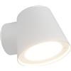 Klighten Applique da Parete GU10 Esterno/Interno, Moderno Lampada da Parete IP65, Luci da Muro in Alluminio+PC per Giardini Terrazza, Bianco, Senza Lampadina