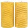 Danilovo Candele Cera d'Api Naturale al 100% - Decorazioni Casa Eleganti e di Alta Qualità - Candele Naturali Decorative e Sostenibili (2 pz, 5 x 10 cm, 20 Ore)