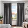 Deconovo Tende Oscuranti per Interni con Fettuccia, Termiche Isolanti - 3 Modi di Montaggio, per Camera da Letto e Soggiorno, 2 Pannelli 140x280 cm, Grigio Chiaro, Certificato OEKO-TEX
