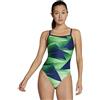 Speedo Women's Swimsuit One Piece Prolt Flyback Printed Adult Team Colors, Lane Game Blue/Green, 20