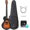 Enya - Chitarra elettrica Jack Signature Sonic JT Smart in fibra di carbonio con altoparlante wireless da 15 W, per artisti di strada e home studio