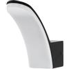 Eglo LED Applique esterna Laconella-E, lampada muro, luce decorativa curva in plastica nero e bianco, illuminazione calda, IP44