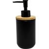 Douceur d'Intérieur Smart Dispenser Sapone, Diametro 7,2 x 17,5 cm, Nero, Polistirene e Bambù