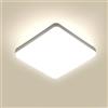 Comely Plafoniera LED Soffitto Quadrata 36W, Lampada da Soffitto LED Moderno 4000K 3300LM IP44 Impermeabile Plafoniere da Ufficio Luce Soffitto per Bagno Camera da Letto Cucina Balcone Corridoio
