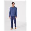 LINCLALOR PIGIAMA UOMO MANICA LUNGA SERAFINO LS475352 BLU