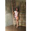 LINCLALOR PIGIAMA DONNA BERMUDA MANICA CORTA SERAFINO LS502246 BIANCO/FLAMINGO