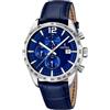 Festina Orologio Uomo in Acciaio Inossidabile e Pelle Blu F16760/3