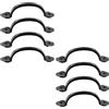 TopHomer 8 maniglie per armadio, 82 mm, in lega di zinco, maniglie per cassetti della cucina, pomelli per la sostituzione, accessori per armadi, maniglie per cassetti, armadio da cucina (nero)