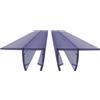 Parama Coppia guarnizioni verticali salvagoccia in pvc 200cm vetro 4-6mm baffo 14mm | Damy