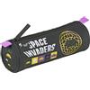 Quo Vadis - Astuccio per la scuola - Rotondo - Space Invaders - Warning - 23x8x8 cm - Tela - Poliestere - 1 scomparto(i)