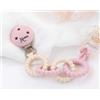 Catenella portaciuccio rosa in silicone con anelli