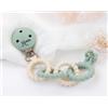 Catenella portaciuccio salvia in silicone con anelli