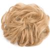 SEGOHAIR Parrucciolo per capelli con elastico, voluminoso chignon disordinato, con capelli, per donne e ragazze, biondo cenere 25 g