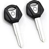 Xindejia Chiave Vergine Nera per Moto con Lama Non Tagliata, Compatibile con Yamaha YZF R1 R6 1998-2010, 2 Pezzi (Argento)