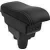 OYHCM Bracciolo Compatible with Dacia Duster II 2018-2023 Bracciolo Console Centrale Braccioli Poggiabraccio Braccio Vano Portaoggetti Doppio Spazio di Archiviazione Pelle Nera