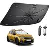 BIBIBO Compatibile con Dacia Sandero 3/ Stepway III 2021-2024 2025 Parasole Coperture Parabrezza Ombrellone Anteriore Parabrezza Auto Parasole Sandero Accessori