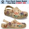 Crocs Zoccoli classici estivi con perline Crocs beige 213237-205 taglia unisex