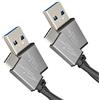 KabelDirekt - Cavo con connettore USB A 3.0 e USB-C - 2x 1 m - cavo dati e cavo di carica SuperSpeed, ideale per smartphone e tablet con porta USB-C, colore nero/space grey