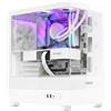 Noua Fobia LH200, Case PC Gaming Micro-ATX, Ventola Bianca 120mm, Case Micro Tower per Computer Doppio Vetro Temperato Panoramico, Bianco