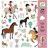 DJECO 160 Adesivi Cavalli ,Djeco,eta 4-7 anni