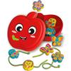 Clementoni Happy Apple & Friends, Gioco Montessori da Infilare, attivita Educativa , Stimola Manualita Fine e Logica, con 8 Personaggi, Baby Clementoni, Eta 18+ mesi