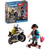 PLAYMOBIL | City Action | Inseguimento in moto della polizia | Agente di polizia insegue il ladro su longboard , Eta 4+