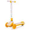CHIPOLINO Monopattino per Bambini 3 anni Giallo fino a 50kg Scooter con ruote LED Pedana antiscivolo Freno incluso Regolabile in 4 Altezze