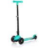 CHIPOLINO Monopattino per Bambini 3 anni Menta fino a 50kg Scooter con ruote LED Pedana antiscivolo Freno incluso Regolabile in 4 Altezze