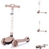 CHIPOLINO Monopattino per Bambini 3 anni Rosa Modello Luxury fino a 50kg Scooter con ruote LED Pedana antiscivolo Freno incluso Regolabile in 4 Altezze