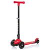 CHIPOLINO Monopattino per Bambini 3 anni Rosso fino a 50kg Scooter con ruote LED Pedana antiscivolo Freno incluso Regolabile in 4 Altezze