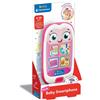 Clementoni Baby Smartphone Pink, Telefono Bambini i, Centro attivita con 4 Tasti per Imparare Parole e Numeri con Canzoni e Filastrocche, Luci e Suoni, Lingua Italiana,Baby Clementoni,Eta 6-36 mesi