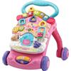 VTech Super Primi Passi Parlante 2 in 1 - Rosa, Primi Passi per Bambini con Sensore di Movimento e Sistema Frenante, Maniglia, Gioco Bambino con Animali e Numeri, Batterie Incluse, 9-36 Mesi