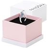 PANDORA Anello Moments con luna brillante, anello in argento Sterling con cristallo blu notte e zirconia cubica trasparente, 56