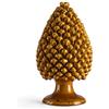 BEVILACQUA PIGNA DECORATIVA, CERAMICA SICILIANA GIALLO MIELE, XS - h 20 x L 13 cm