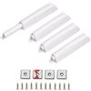 GoldRock Apriporta a pressione push to open, bianco, 4 pezzi Tip on per porte, retrofit Softclose, smorzatore per porta dell'armadio, chiusura magnetica per porta dell'armadio