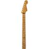 Fender Satin Roasted Maple Stratocaster Neck, 22 Jumbo Frets, 12, Maple, Flat Oval Shape