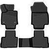 ELEMENT Set di Tappetini Auto in Gomma TPE 3D per Toyota RAV4 | Mk5, XA50 | 2018-2024 | Ibrido | 100% adatti perfettamente, Gomma Auto Robusti, Tappetini Universali