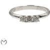 Anello in oro bianco 18 Kt 750 trilogy diamanti ct -416/ST-