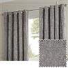 Paoletti Lustre Velvet Coppia Di Tende A Occhiello - Tende Filtraggio Della Luce Lussuose Con Finitura Iridescente Morbida (Peltro - Larghezza 168 x Lunghezza 183cm)