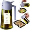 TrendPlain Spruzzino Olio per Friggitrice Aria 470ml, Dosatore Olio 2 in 1, Oliera Spray per Cucina, Insalata e Aceto, Accessori Cucina senza BPA (Pervinca-1)