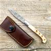 COLTELLO 17 CM SARDEGNA SARDO Pattada damasco MANICO in corno di montone grezzo