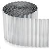 JonesHouseDeco - Rotolo di bordura per giardino in metallo galvanizzato da 6 m, largo e ondulato, 25,4 cm, robusta bordura per aiuole, prati e vialetti